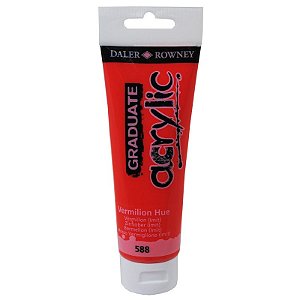 Tinta Acrílica Graduate 120ml Daler Rowney - Vermelho Imit. (588)