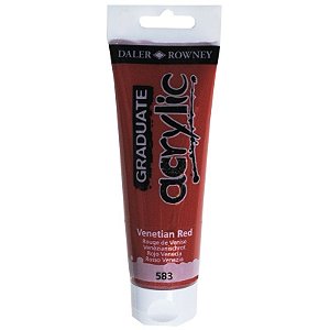 Tinta Acrílica Graduate 120ml Daler Rowney - Vermelho Veneza (583)