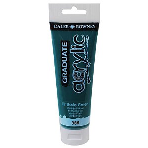 Tinta Acrílica Graduate 120ml Daler Rowney - Verde Ftalo (386)