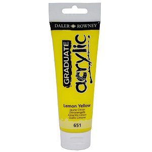 Tinta Acrílica Graduate 120ml Daler Rowney - Amarelo Limão (651)