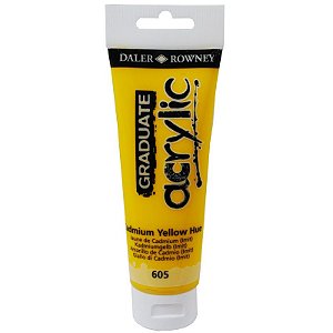 Tinta Acrílica Graduate 120ml Daler Rowney - Amarelo Cádmio Imit. (605)