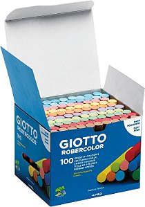 Giz Escolar Antialérgico Colorido Giotto - Caixa 100 Unidades