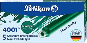 Cartuchos de Tinta Pelikan 4001 GTP/5 - Verde Escuro 1,4ml (5 unidades)