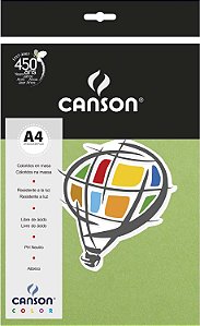 Color Papel Colorido CANSON  A4 180g/m² - 10 Folhas Verde Maçã