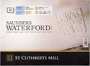 Papel Aquarela Gran Fin CP Saunders Waterford 300g/m² - 31x23cm (20 Folhas)