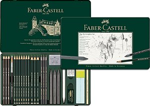 Conjunto de 26 Grafite Pitt Faber-Castell