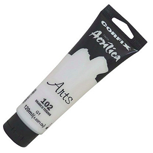 Tinta Acrílica Corfix Arts 120ml G1 - Branco Titânio (102)