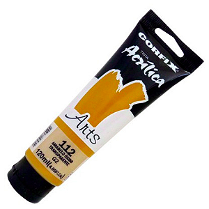 Tinta Acrílica Corfix Arts 120ml G2 - Amarelo Óxido Transp. (112)