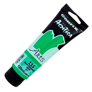 Tinta Acrílica Corfix Arts 120ml G1 - Verde Permanente Médio (115)