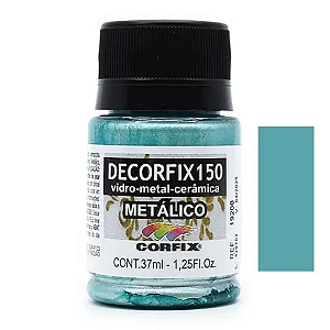 Tinta Decorfix 150º Metálica Corfix - 407 Verde Tiffany (37 ml)