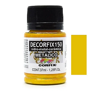 Tinta Decorfix 150º Metálica Corfix - 395 Amarelo (37 ml)