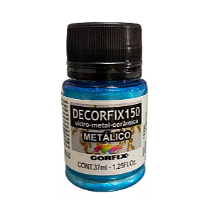 Tinta Decorfix 150º Metálica Corfix - 406 Azul Tifany (37 ml)