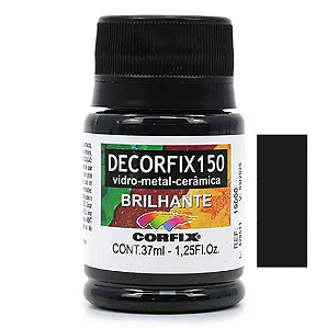 Tinta Decorfix 150º Brilhante Corfix - 321 Preto (37 ml)