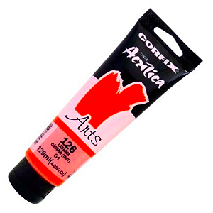 Tinta Acrílica Corfix Arts 120ml G1 - Laranja Cádmio (IMIT) (126)