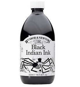 Tinta Nanquim Winsor & Newton 500ml Black Indian Ink