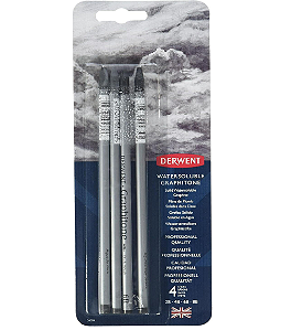 Lápis Integral Aquarelável Graphitone Derwent - 4 Unidades