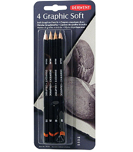Lápis Graduado Graphic Soft Derwent - 4 Unidades