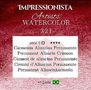 Tinta Impressionista Watercolors Artist's S2 24ml - 321 Carmesim Alizarina Permanente