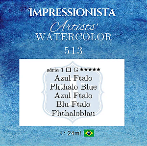 Tinta Impressionista Watercolors Artist's S1 24ml - 513 Azul Ftalo