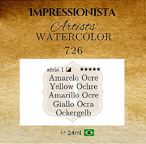Tinta Impressionista Watercolors Artist's S1 24ml - 726 Amarelo Ocre