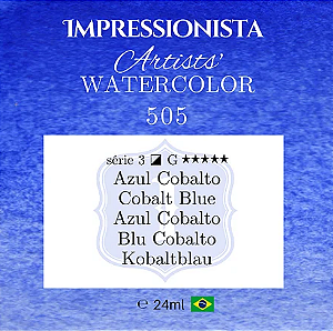 Tinta Impressionista Watercolors Artist's S3 24ml - 505 Azul Cobalto