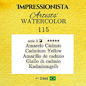 Tinta Impressionista Watercolors Artist's S3 24ml - 115 Amarelo Cádmio