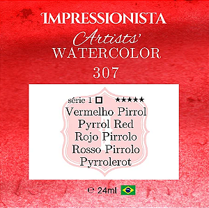 Tinta Impressionista Watercolors Artist's S1 24ml - 307 Vermelho Pirrol