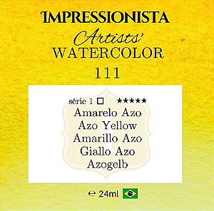 Tinta Impressionista Watercolors Artist's S1 24ml - 111 Amarelo Azo