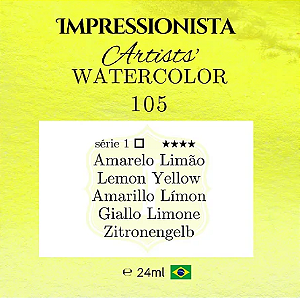 Tinta Impressionista Watercolors Artist's S1 24ml - 105 Amarelo Limão