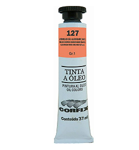 Tinta a Óleo Corfix 37ml Gr-1 - 127 Vermelho Cádmio Alaranjado (imit.)