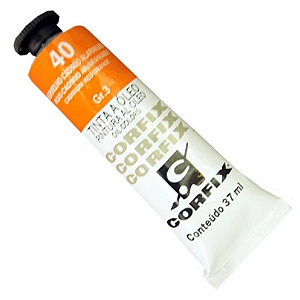 Tinta a Óleo Corfix 37ml Gr-3 - 40 Vermelho Cádmio Alaranjado