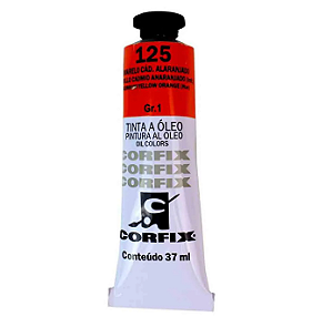 Tinta a Óleo Corfix 37ml Gr-1 - 125 Amarelo Cádmio Alaranjado (imit.)