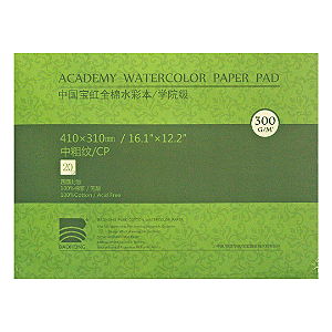 Bloco 41x31 Aquarela Baohong Academy Textura Fino 300g 20 Folhas