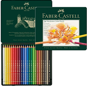 Lápis de Cor Faber-Castell Polychromos - 24 Cores