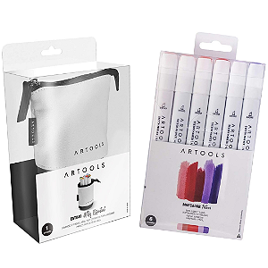 Estojo Artools + Marcador Pictom - 6 Unidades (Vermelhos)