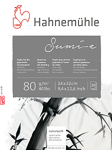 Bloco Sumi-e Hahnemuhle 80g/m² 24x32cm - 20 Folhas