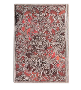Caderno Paperblanks Garnet Softcover Silver Filigree Collection