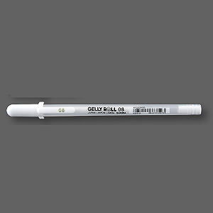 Caneta Gel Gelly Roll Fino 0.8mm - BRANCO -Uso Artísitico/Profissional