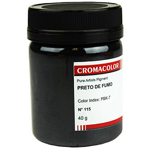 Pigmento Artístico Cromacolor Preto de Fumo 115 - 40g
