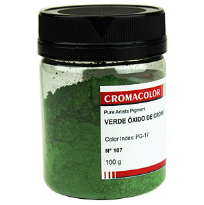 Pigmento Artístico Cromacolor Verde Óxido de Cromo 107 - 100g