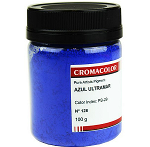 Pigmento Artístico Cromacolor Azul Ultramar 128 - 100g