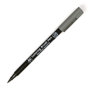 Caneta Marcador Koi Coloring Brush Cinza Dark Warm - Ponta Pincel/Brush