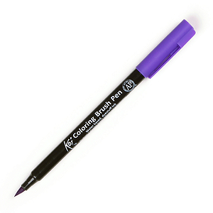 Caneta Marcador Koi Coloring Brush Purpura Light - Ponta Pincel/Brush