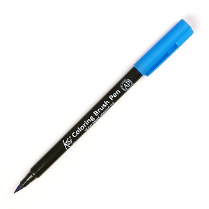 Caneta Marcador Koi Coloring Brush Azul Steel - Ponta Pincel/Brush