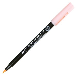 Caneta Marcador Koi Coloring Brush Laranja Pale - Ponta Pincel/Brush