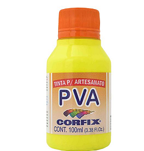 Tinta PVA Fosca Corfix 100ml - *Amarelo Limão 302