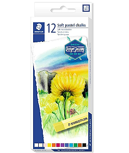 Giz Pastel Soft Kraft Staedtler - 12 Cores