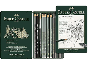 Conjunto Pitt Graphite Set Faber-Castell - 11 Peças