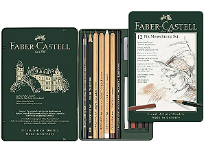 Conjunto Pitt Monochrome Set Faber-Castell - 12 Cores