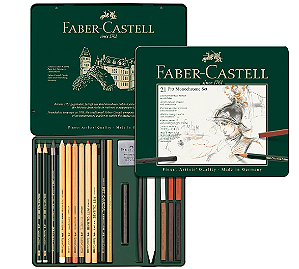 Conjunto Pitt Monochrome Set Faber-Castell - 21 Cores